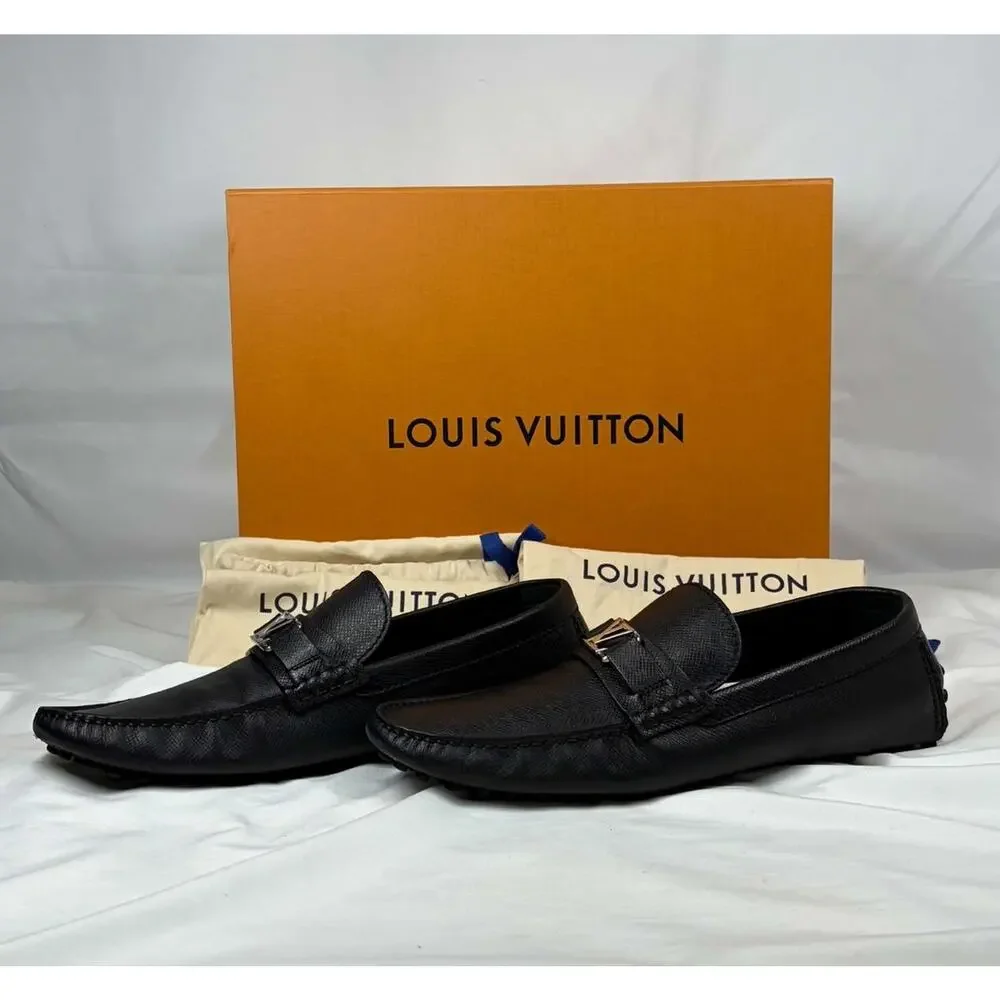 Louis Vuitton Hockenheim Driving Moccasin Loafers Mens SZ 10.5 SPB JA-366314